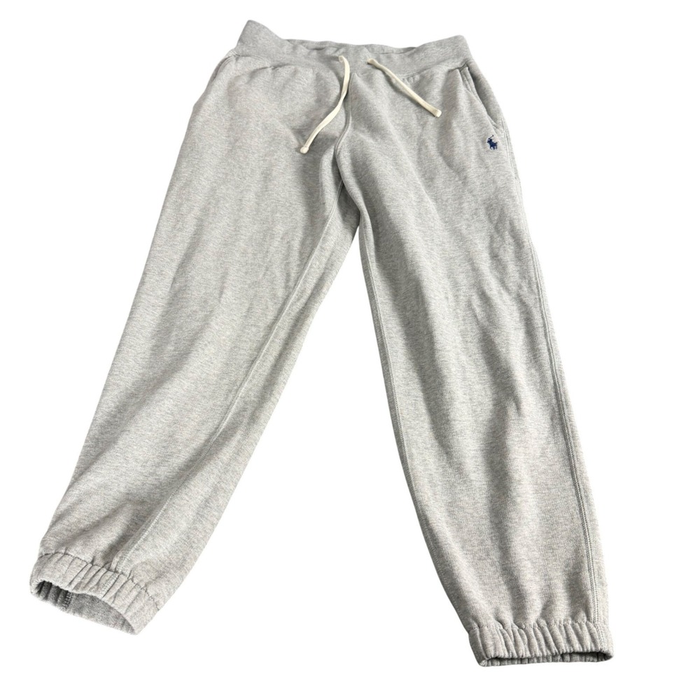 Polo Ralph Lauren Mens Heather Gray Fleece Jogger Sweatpants Pony Logo Small
